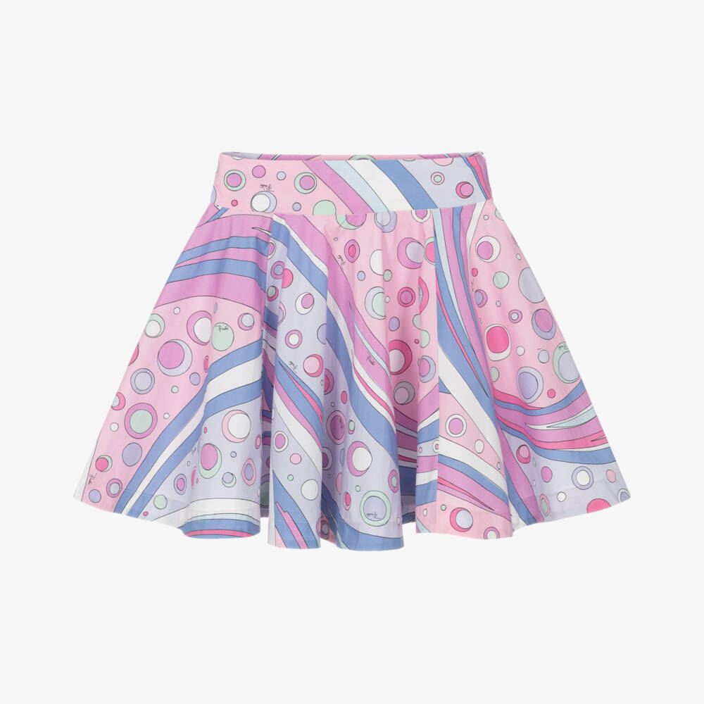 PUCCI-تنورة بوبلين للبنات بألوان الباستيل | Childrensalon Outlet