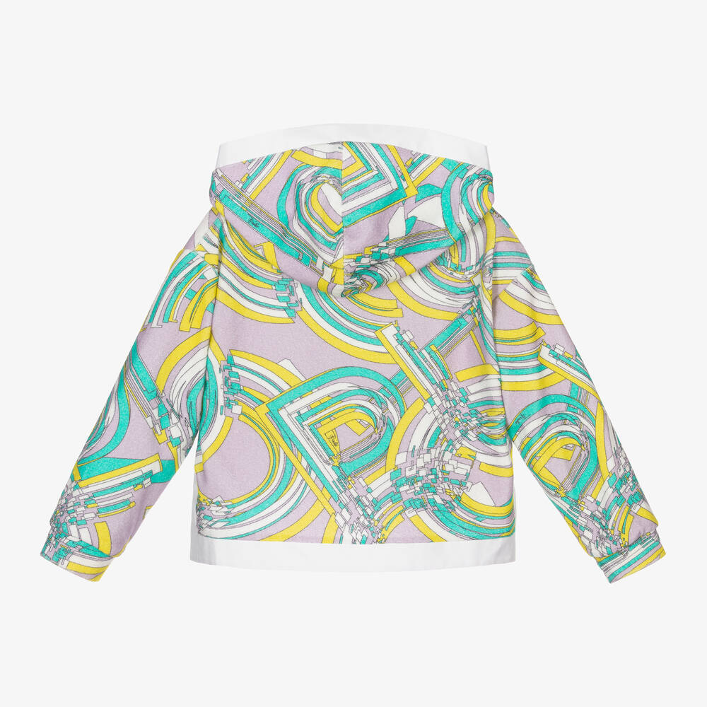 PUCCI-Girls Purple Esploso Hoodie | Childrensalon Outlet
