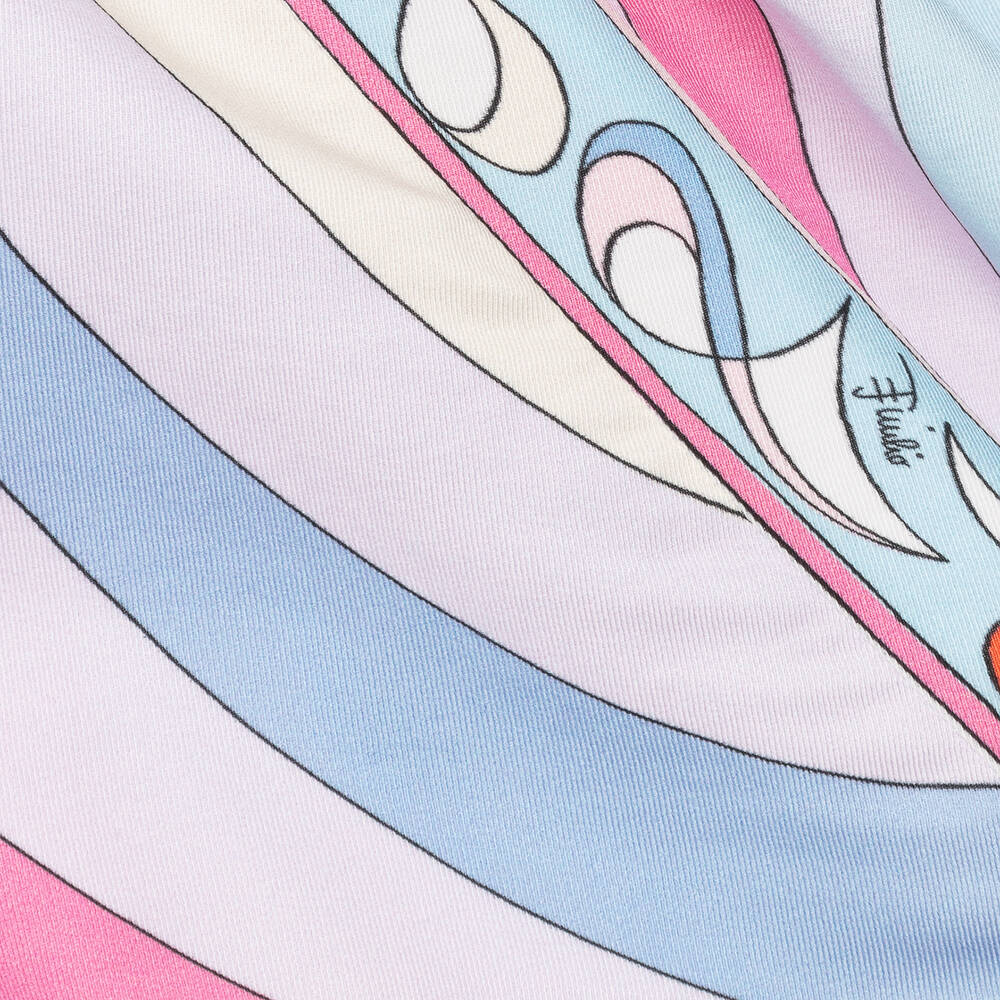 PUCCI-Girls Purple Viscose Marmo Print Dress | Childrensalon Outlet