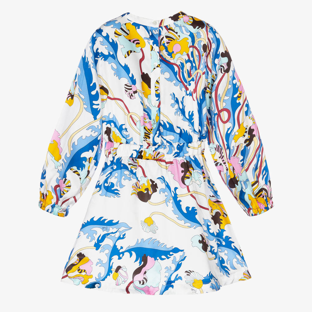PUCCI-Girls Ranuncoli Silk Dress | Childrensalon Outlet