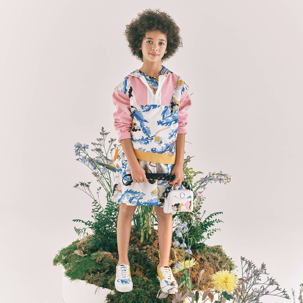 PUCCI-Girls Ranuncoli Silk Dress | Childrensalon Outlet