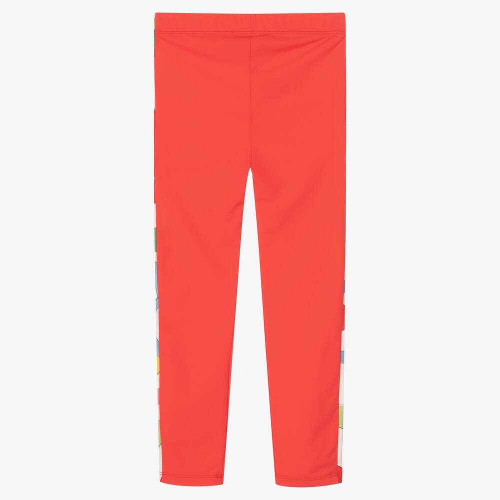PUCCI-Красные легинсы с принтом Marmo | Childrensalon Outlet