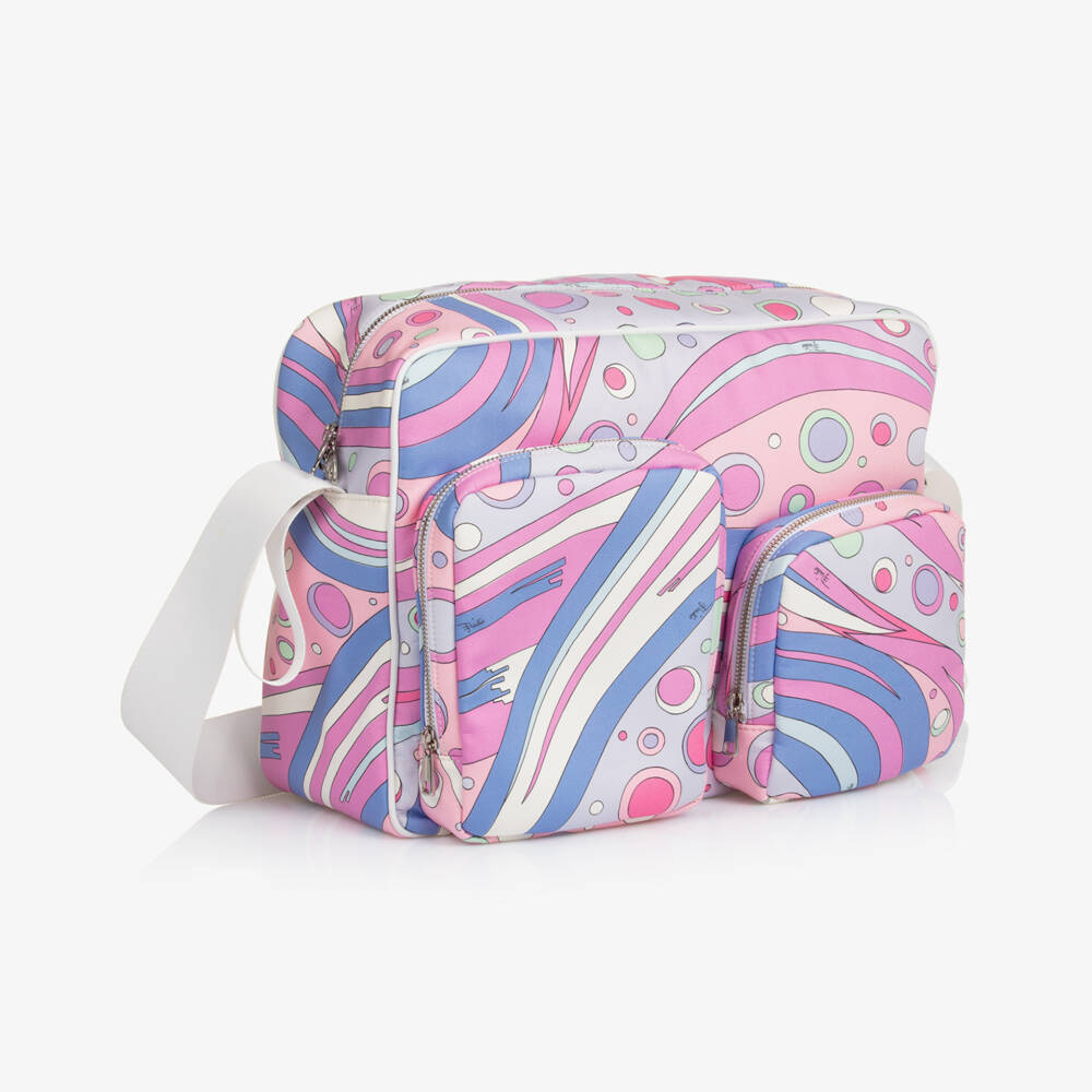 PUCCI-Girls Rosy Print Diaper Tote | Childrensalon Outlet