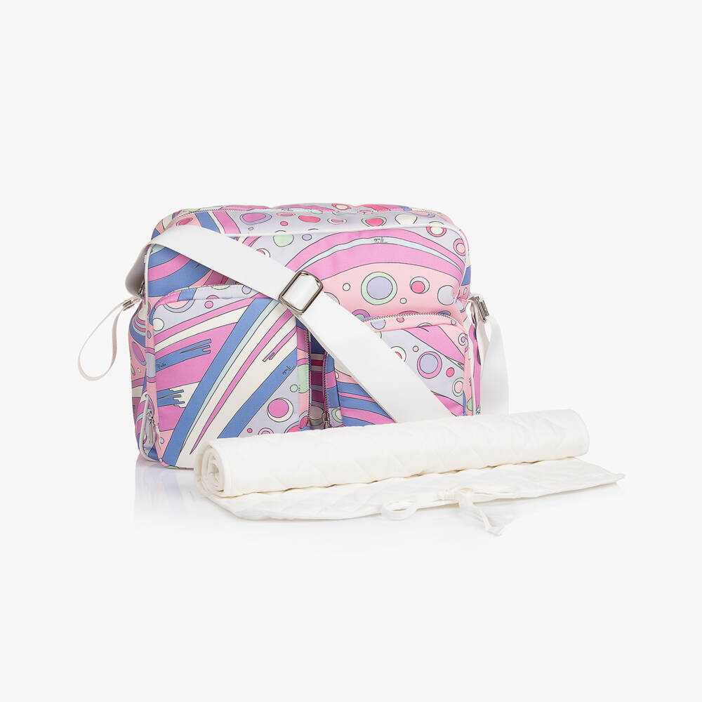 PUCCI-Girls Rosy Print Diaper Tote | Childrensalon Outlet