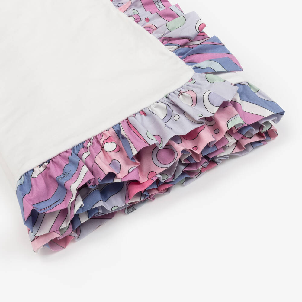 PUCCI-Girls' Soft Pink & White Cozy Blanket | Childrensalon Outlet