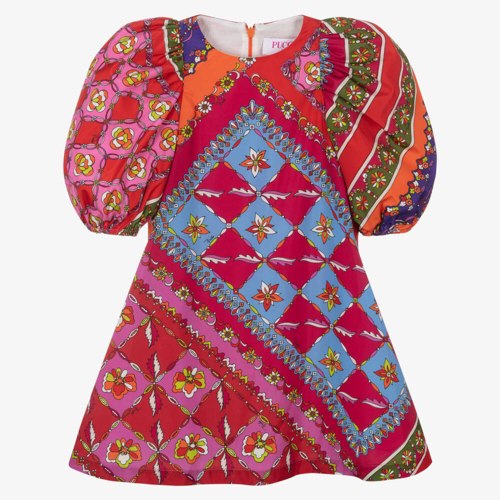 PUCCI-Girls Vibrant Festa Patterned Dress | Childrensalon Outlet
