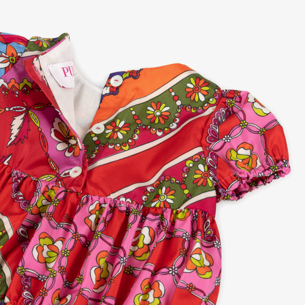 PUCCI-Girls Vibrant Geometric Print Dress | Childrensalon Outlet