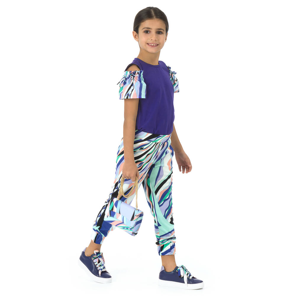 PUCCI-Girls Viscose & Silk Trousers | Childrensalon Outlet