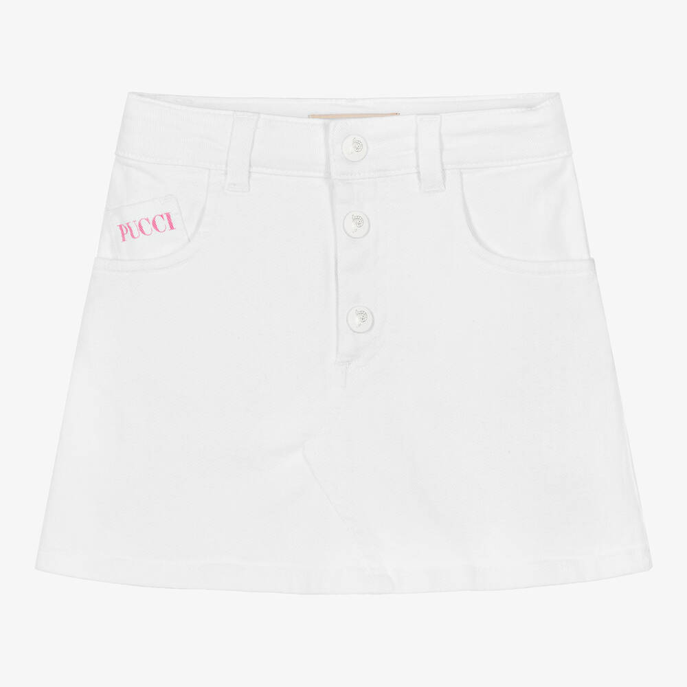 KIDPIK Girls 5 Pocket Sequin Taped White Denim Jean Skirt, Size: 10 - 16 -  Walmart.com
