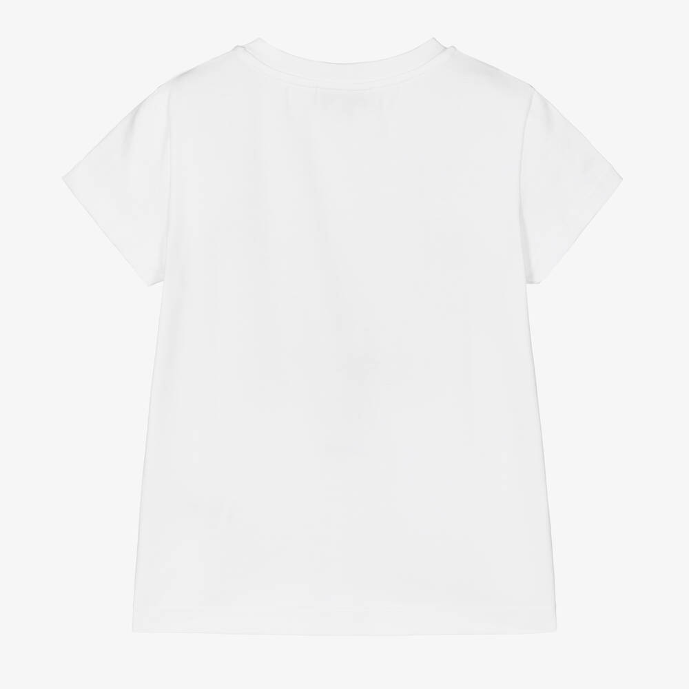 PUCCI-Girls White Logo T-Shirt | Childrensalon Outlet