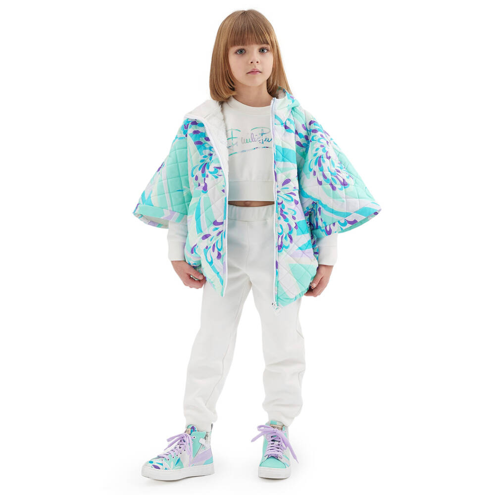 PUCCI-Ivory Cropped Lilly Sweatshirt | Childrensalon Outlet