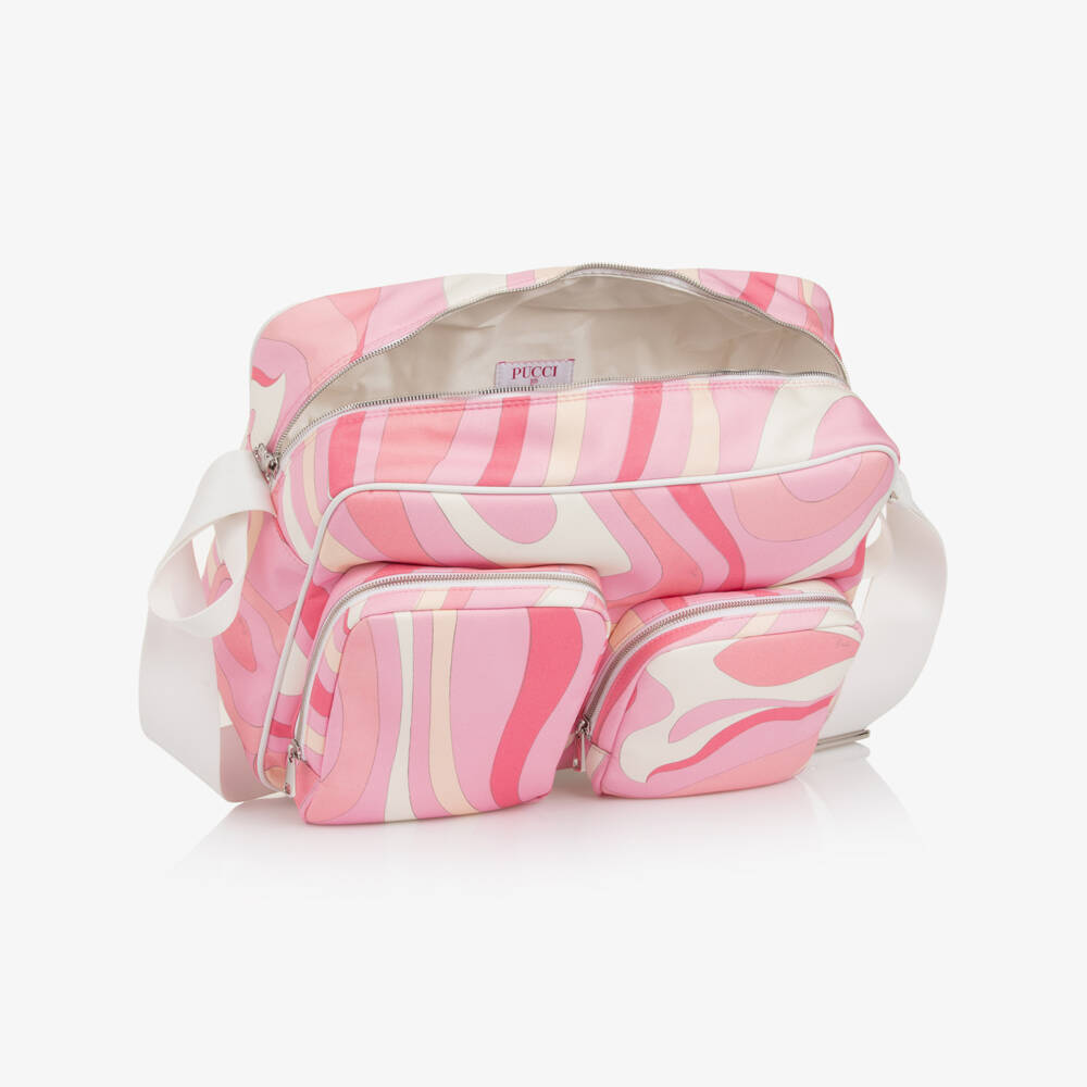 PUCCI-Pink Iride Print Changing Bag (38cm) | Childrensalon Outlet