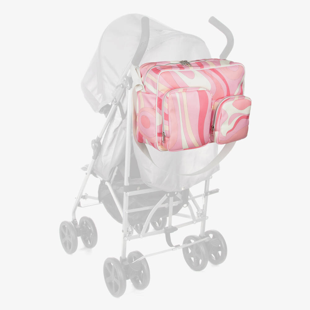 PUCCI-Pink Iride Print Changing Bag (38cm) | Childrensalon Outlet
