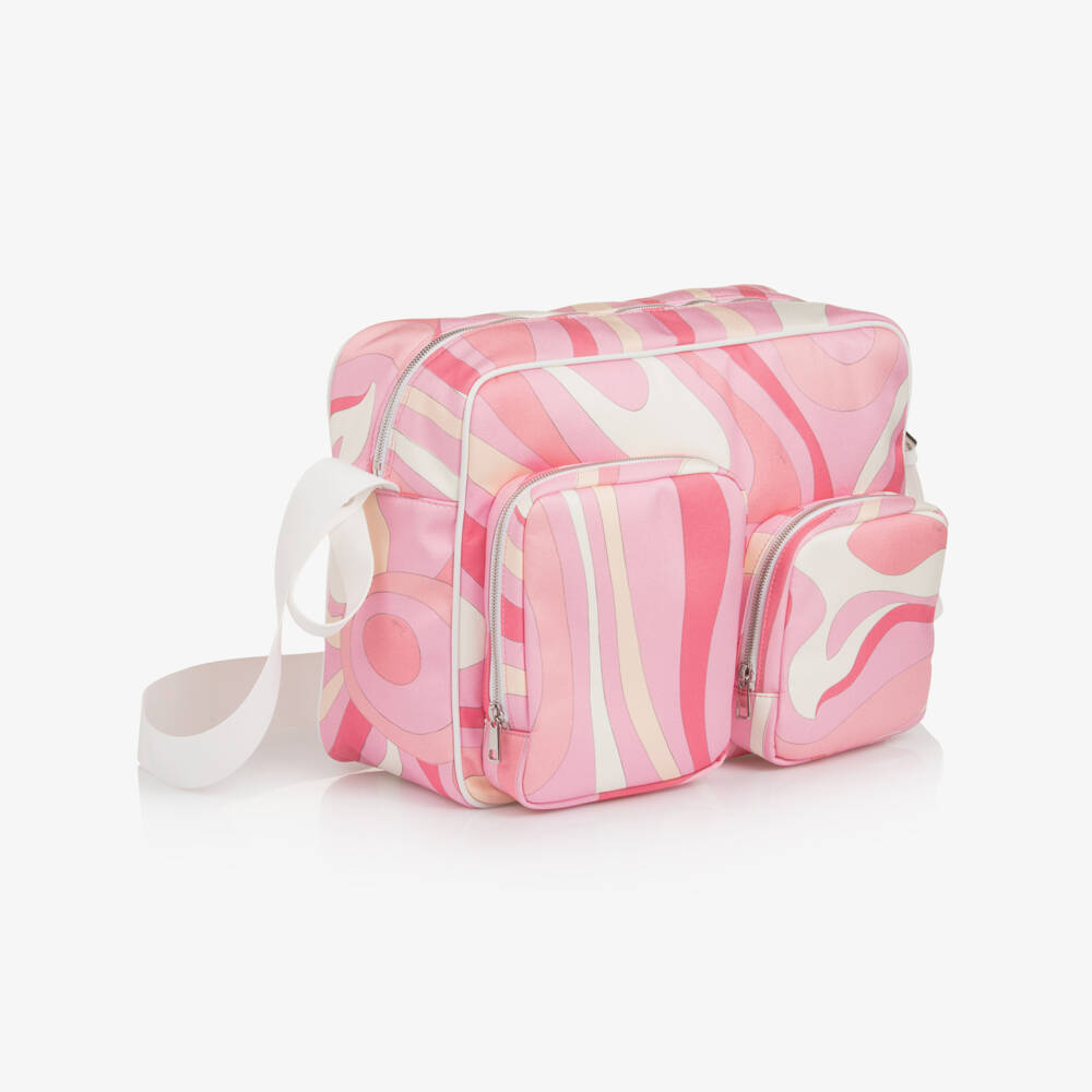 PUCCI-Pink Iride Print Changing Bag (38cm) | Childrensalon Outlet