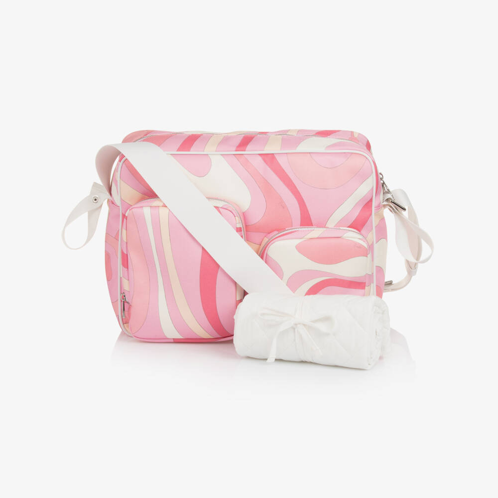 PUCCI-Pink Iride Print Changing Bag (38cm) | Childrensalon Outlet