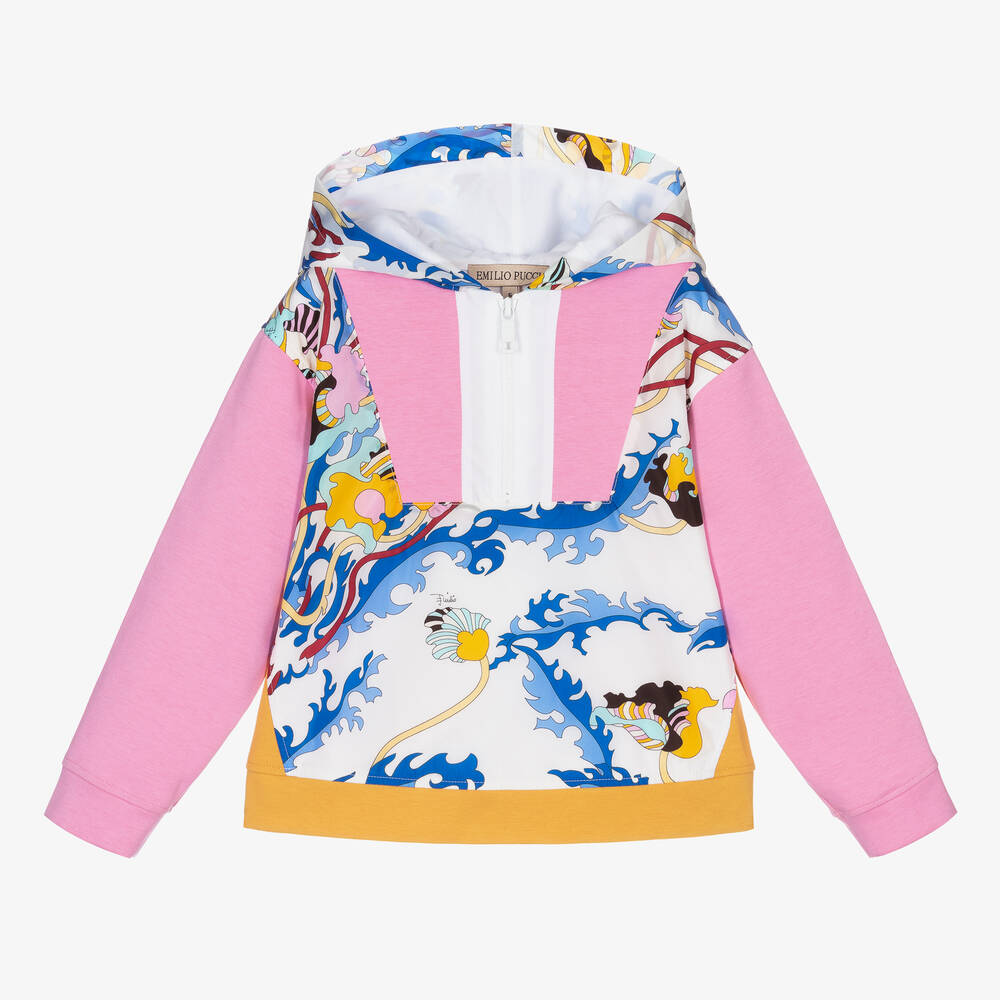 PUCCI-Pink Ranuncoli Sweatshirt | Childrensalon Outlet
