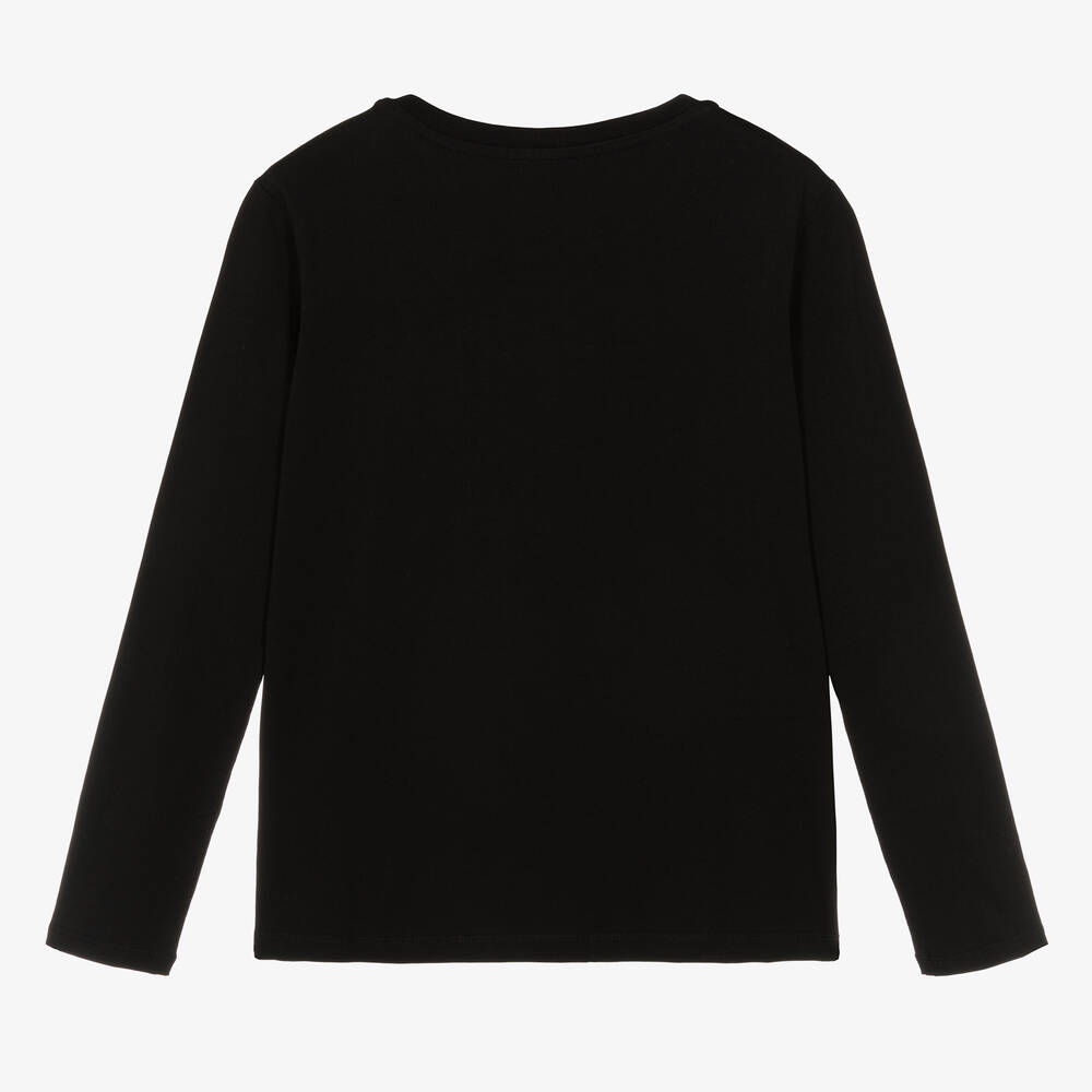 PUCCI - Teen Girls Black Organic Cotton Iride Top