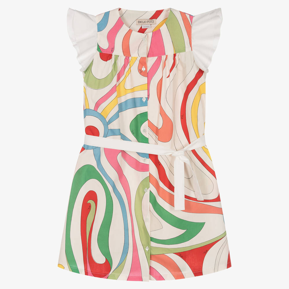 PUCCI - Rosa Teen Marmo Baumwollkleid | Childrensalon