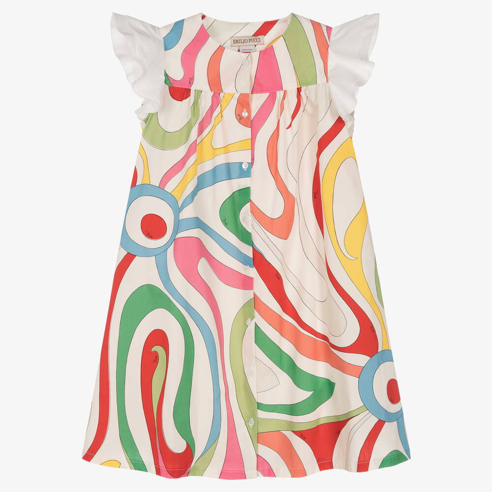PUCCI-Teen Girls Cotton Marmo Dress | Childrensalon Outlet