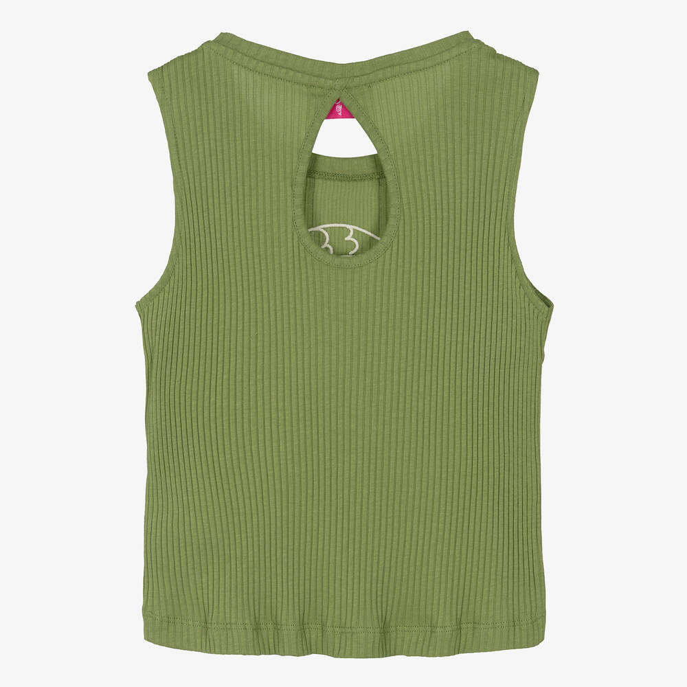 PUCCI-Teen Girls Green Fish Logo Top | Childrensalon Outlet