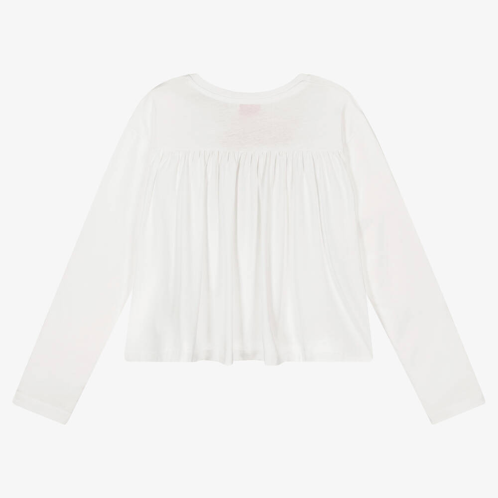 PUCCI Haut ivoire en coton pour ado fille Childrensalon Outlet