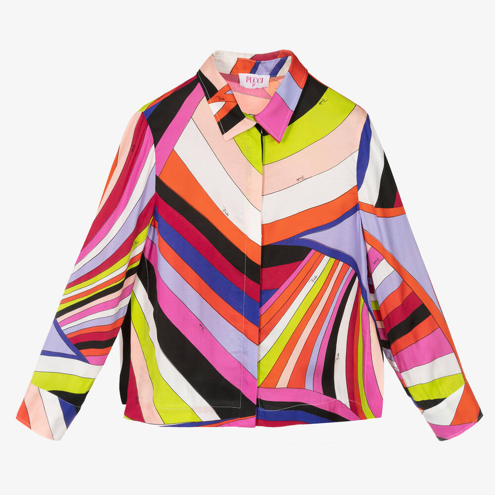 PUCCI - Разноцветная блузка с принтом Iride | Childrensalon