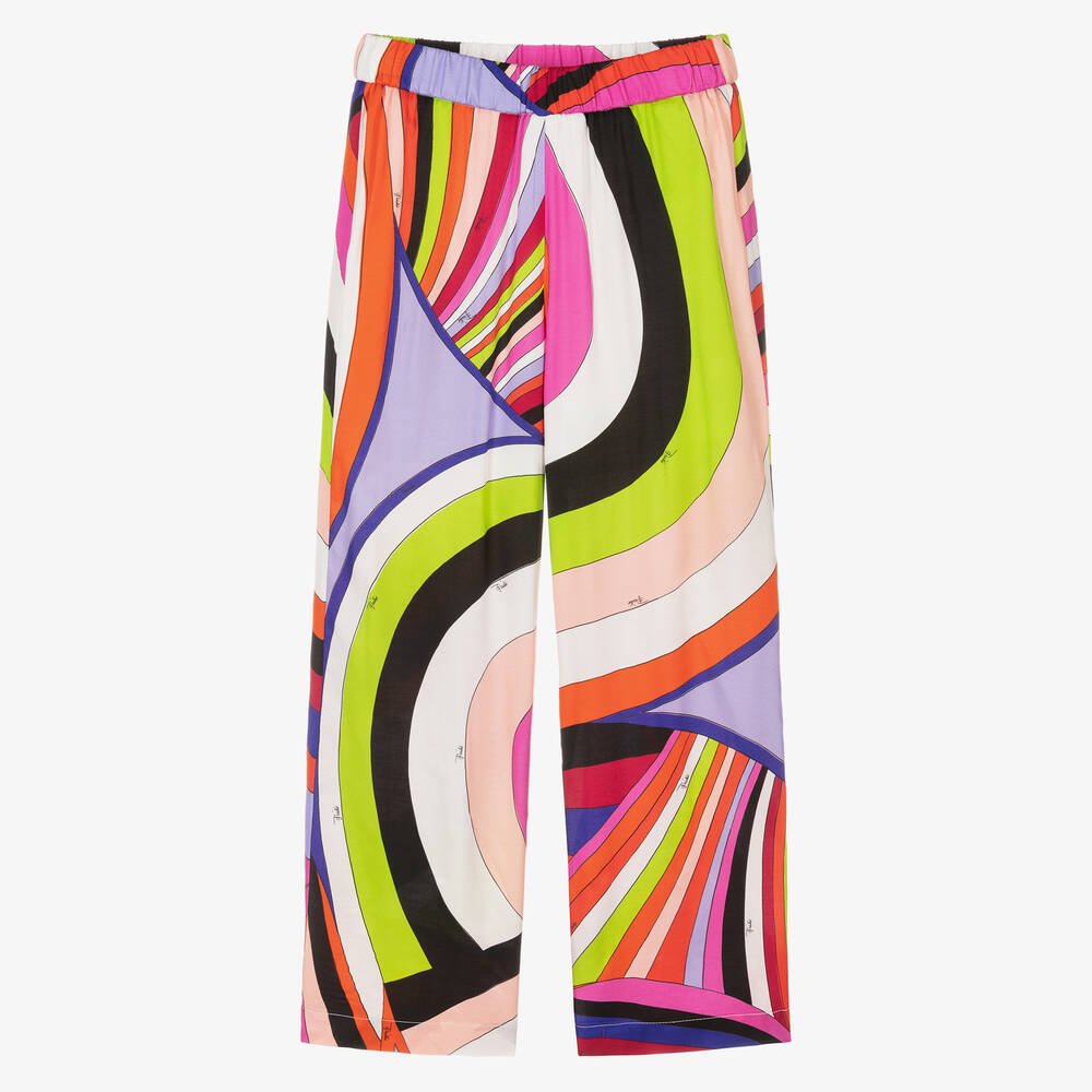 PUCCI - Teen Girls Multicolour Iride Print Trousers | Childrensalon