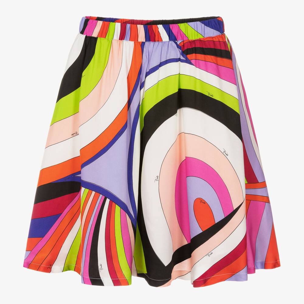 PUCCI - Teen Girls Multicoloured Iride Print Skirt | Childrensalon