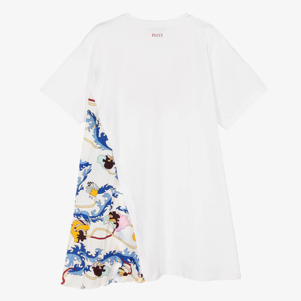 PUCCI - Teen Girls White T-Shirt Dress | Childrensalon Outlet