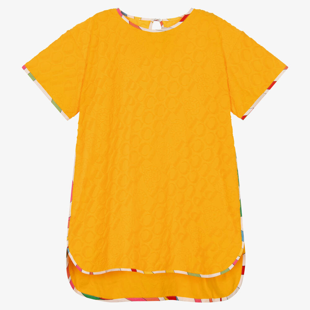 PUCCI - Teen Girls Yellow Marmo Logo Dress | Childrensalon
