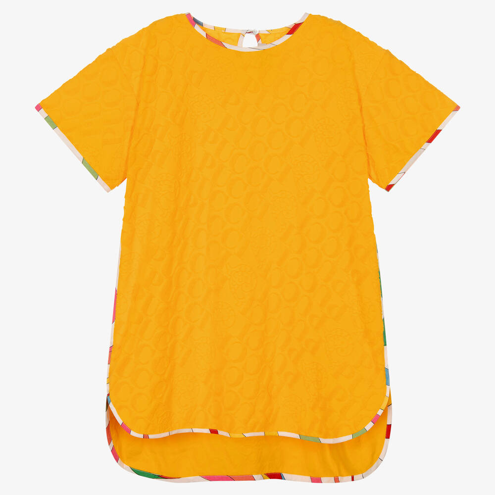 PUCCI - Robe jaune Marmo ado | Childrensalon