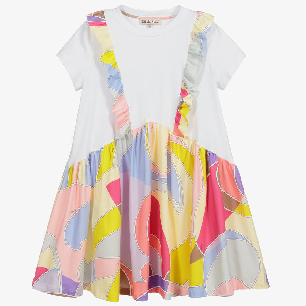 PUCCI-Teen Pink Jersey Dress | Childrensalon Outlet