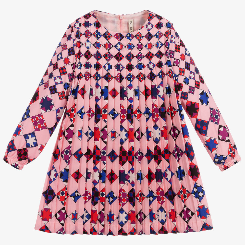 PUCCI - Teen Pink Pleated Dress | Childrensalon