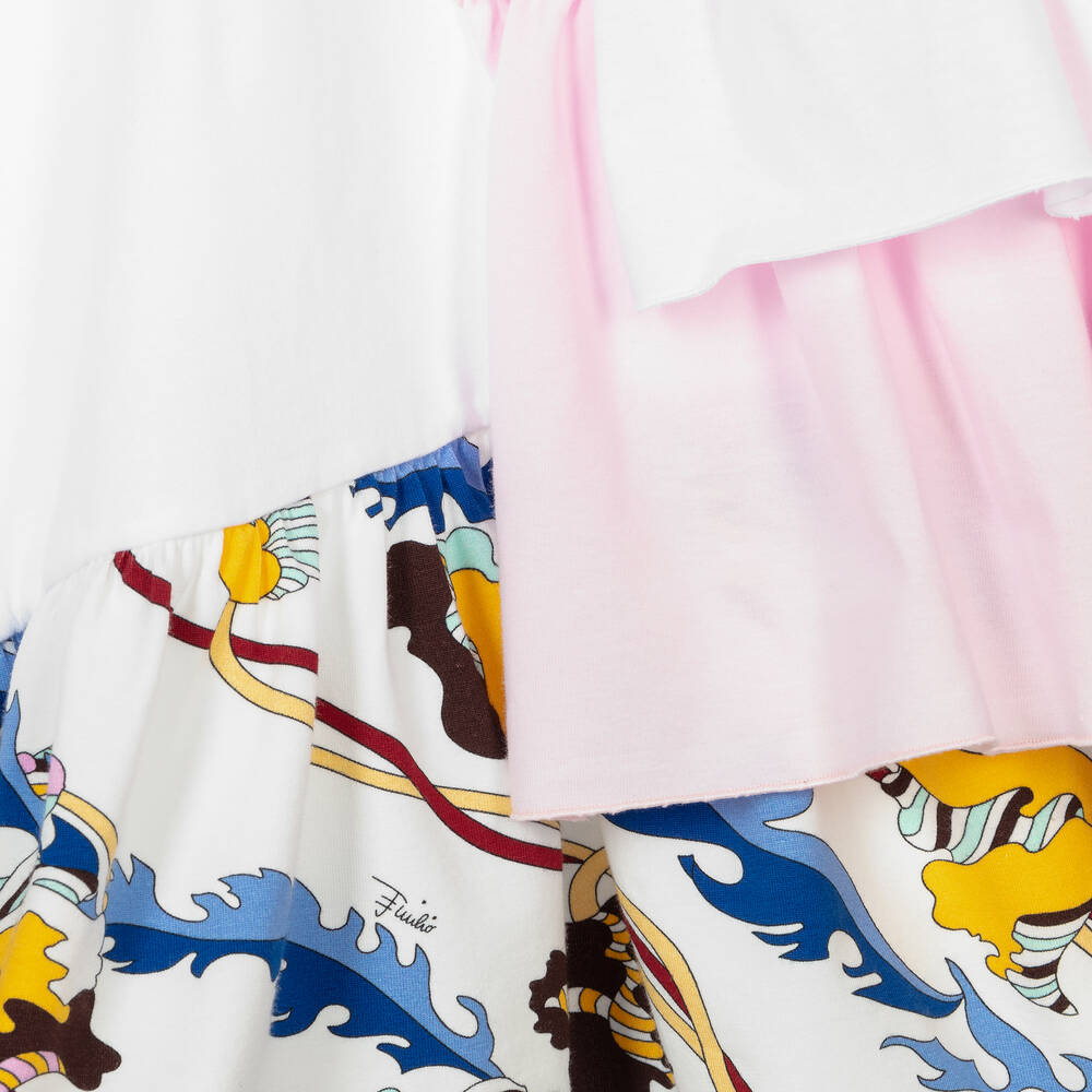PUCCI-Teen White Ranuncoli Dress | Childrensalon Outlet