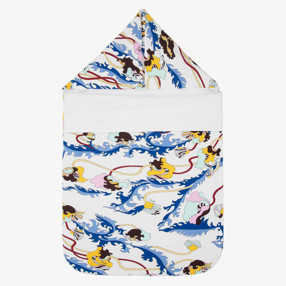 PUCCI - White Ranuncoli Nest (77cm) | Childrensalon