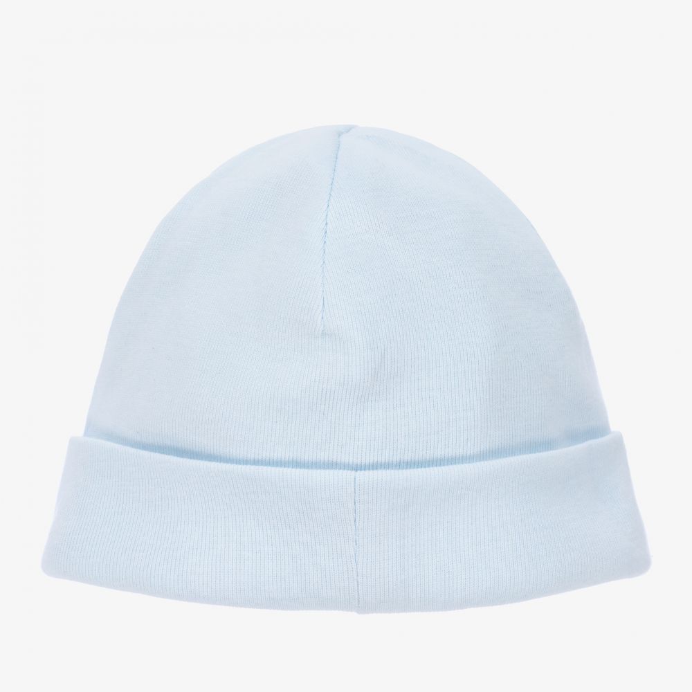 Pureté Du... Bébé-Baby Boys Blue Cotton Hat | Childrensalon Outlet