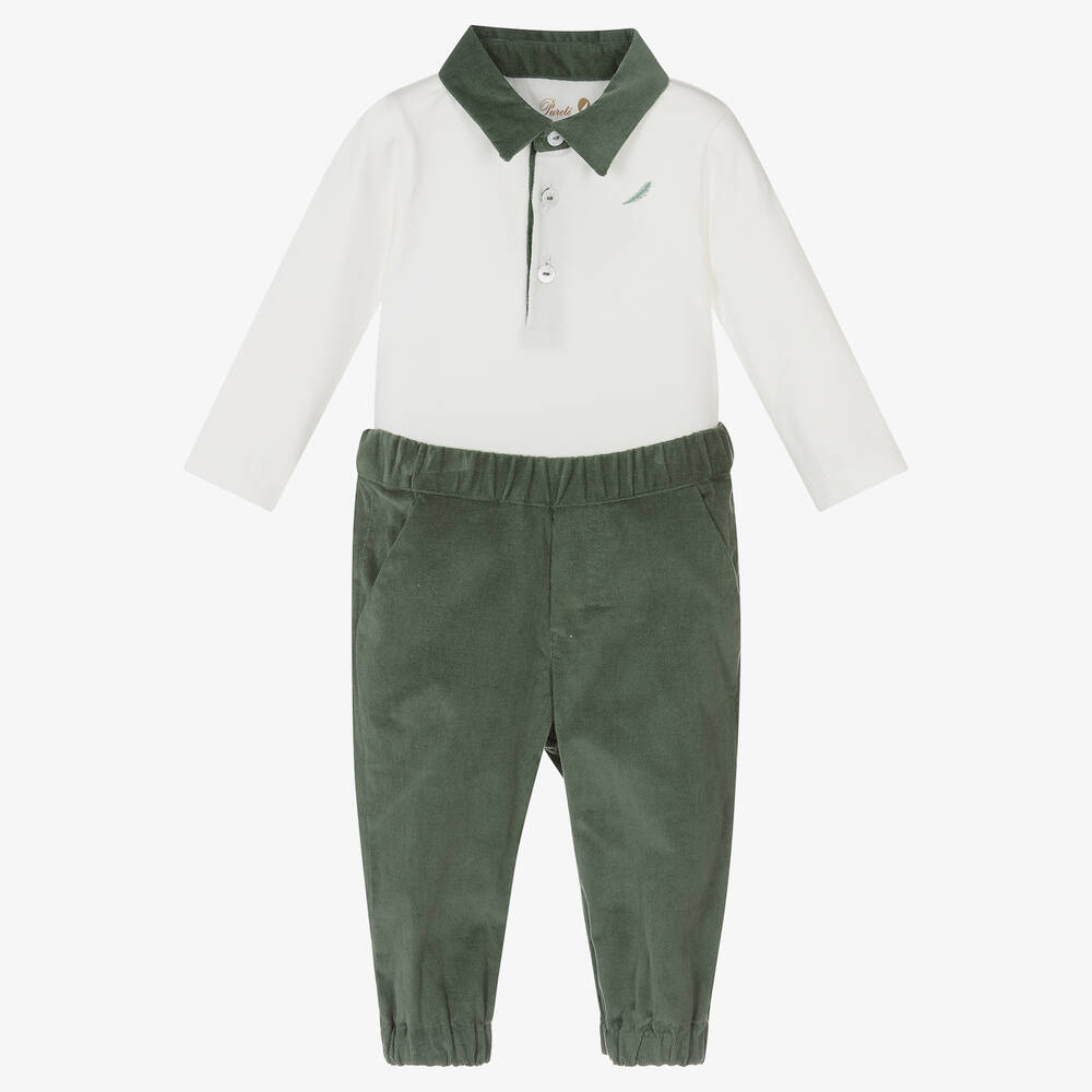 Pureté Du... Bébé - Ensemble pantalon vert bébé garçon | Childrensalon