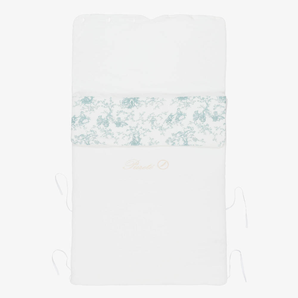Pureté Du... Bébé-Baby Boys Ivory Velour & Green Toile De Jouy Nest (90cm) | Childrensalon Outlet