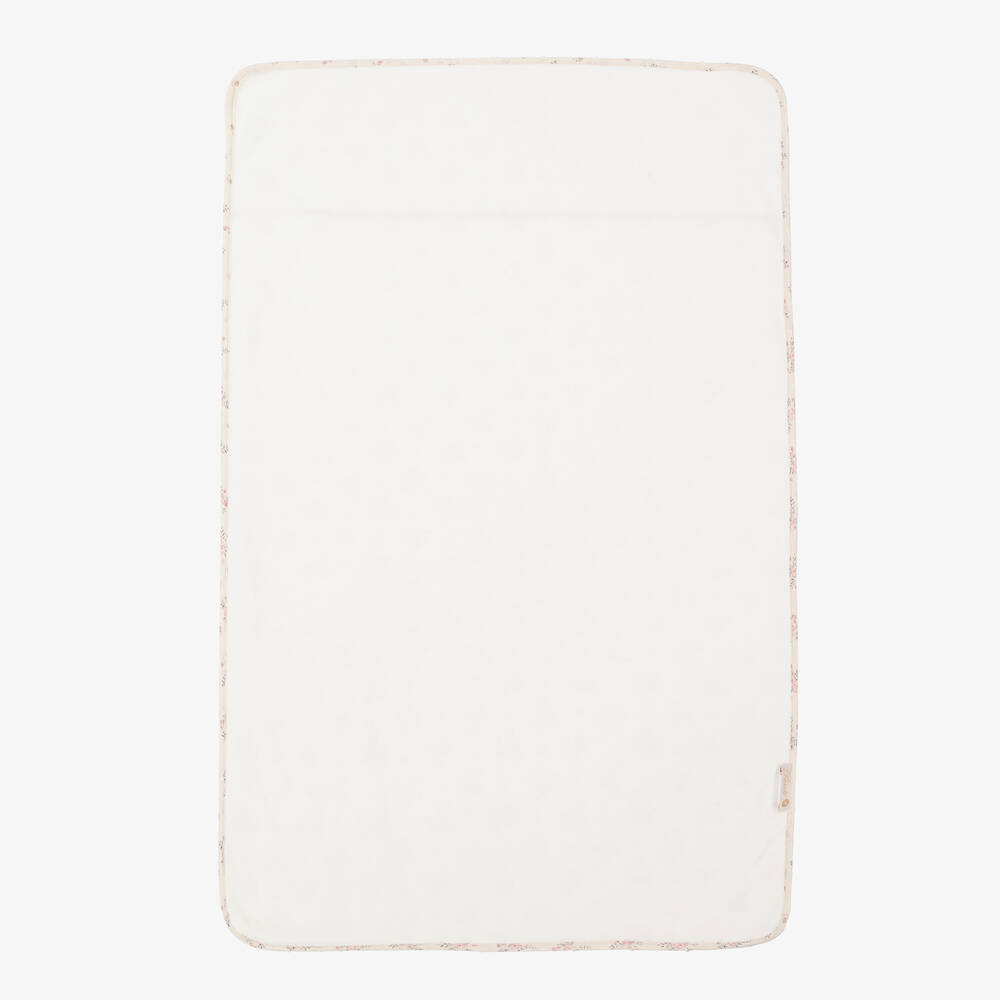 Pureté Du... Bébé-Baby Girls Beige Floral Blanket (97cm) | Childrensalon Outlet