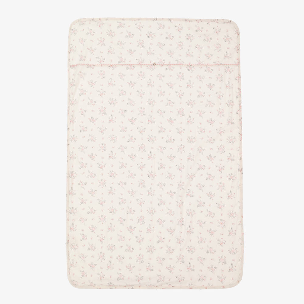 Pureté Du... Bébé - Бежевое одеяло в цветочек (97см) | Childrensalon