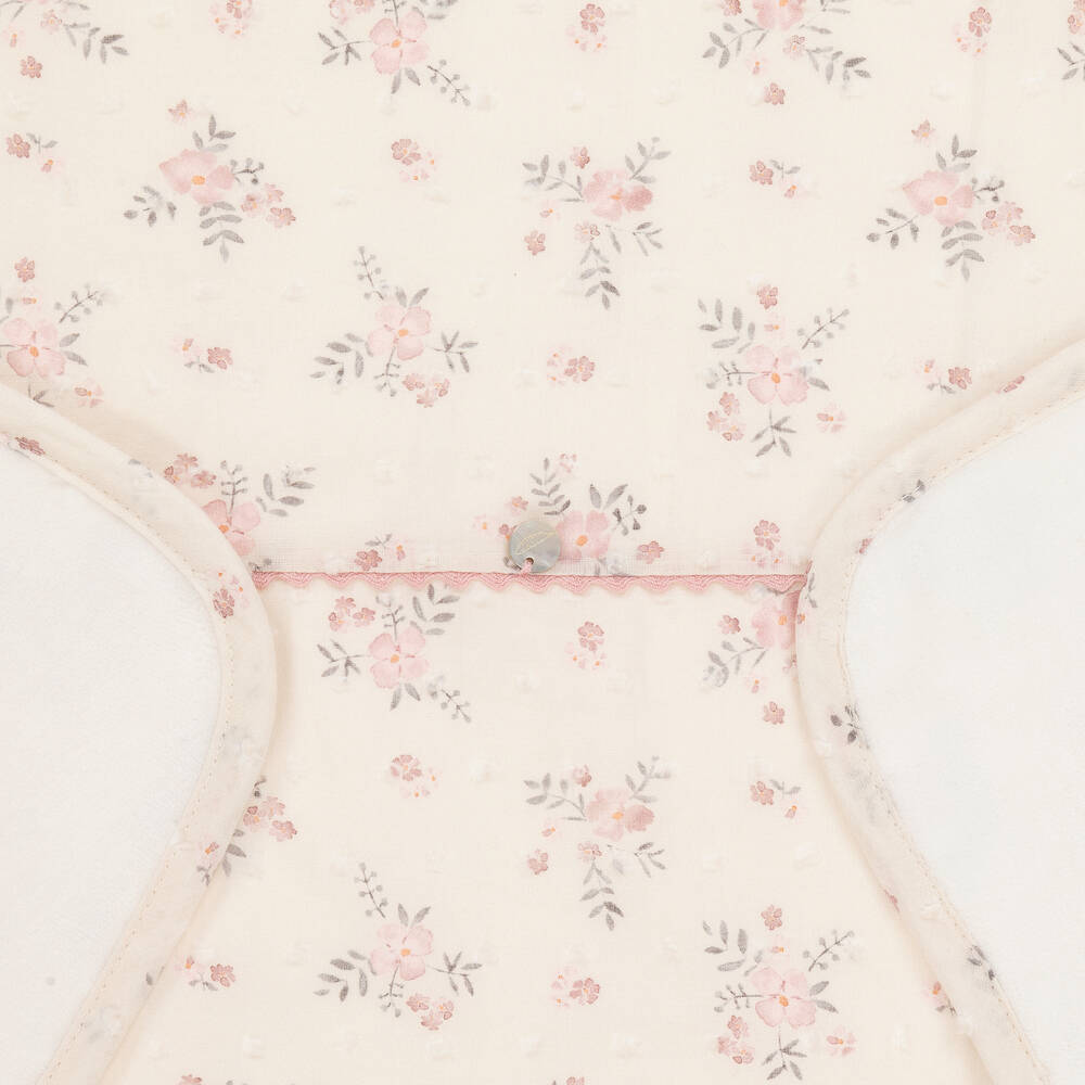 Pureté Du... Bébé-Baby Girls Beige Floral Blanket (97cm) | Childrensalon Outlet