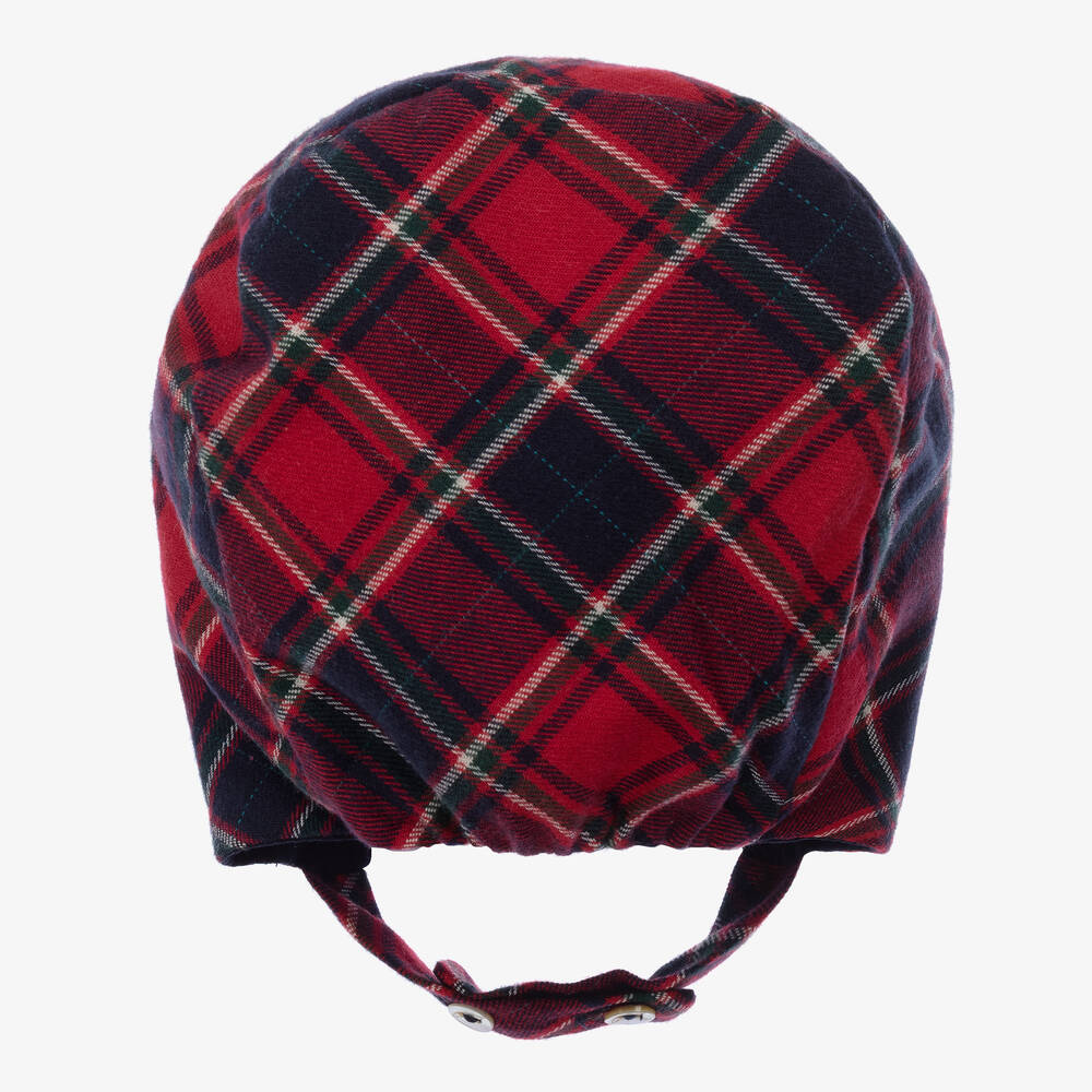 Pureté Du... Bébé-Baby Girls Red & Blue Tartan Bonnet | Childrensalon Outlet