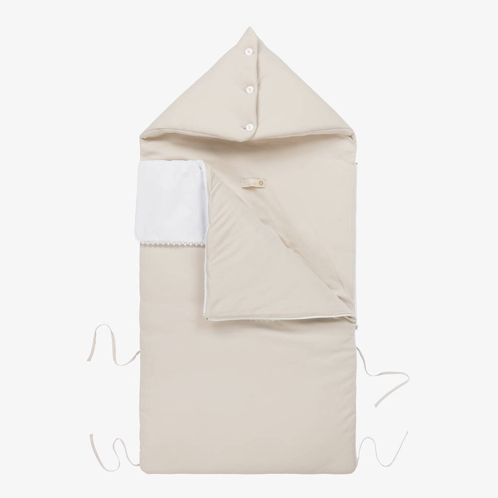 Purete Du. Bebe Beige Cotton Baby Nest 86cm Childrensalon Outlet