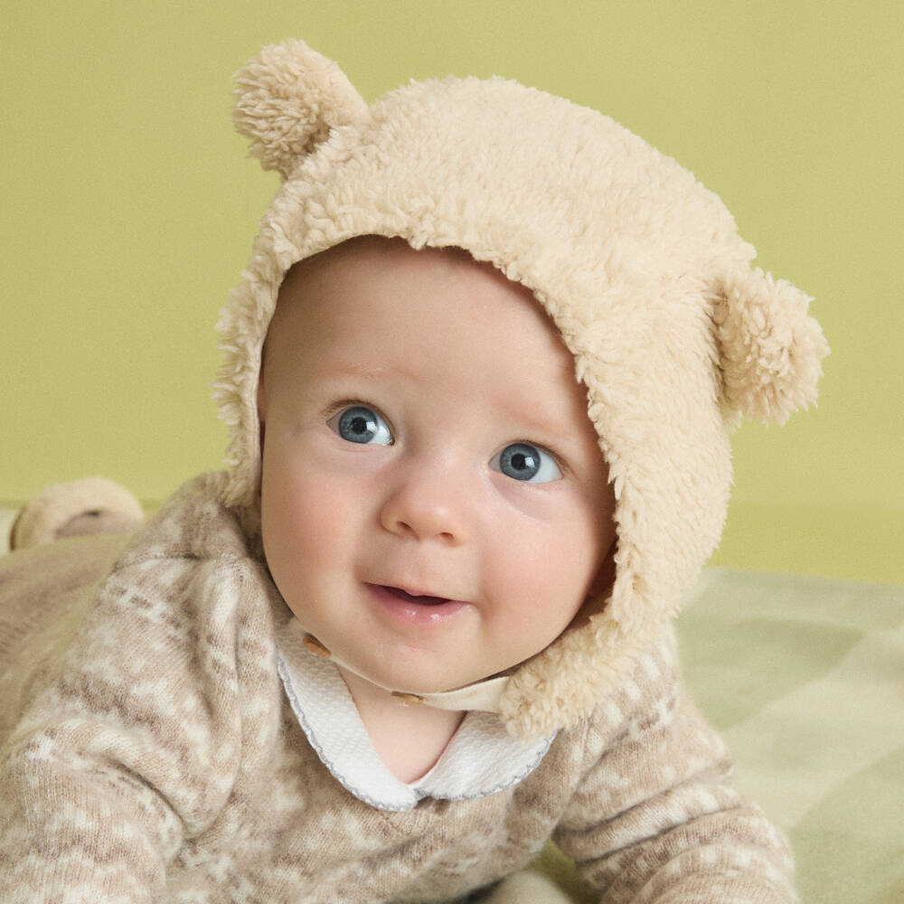 Pureté Du... Bébé-Beige Teddy Fleece Hat | Childrensalon Outlet