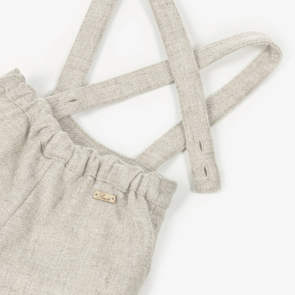 Pureté Du... Bébé-Beige Wool Blend Short & Bodyvest Set | Childrensalon Outlet