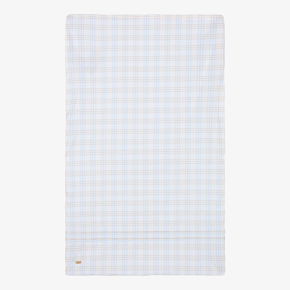 Pureté Du... Bébé - Blue Checked Baby Blanket (96cm) | Childrensalon