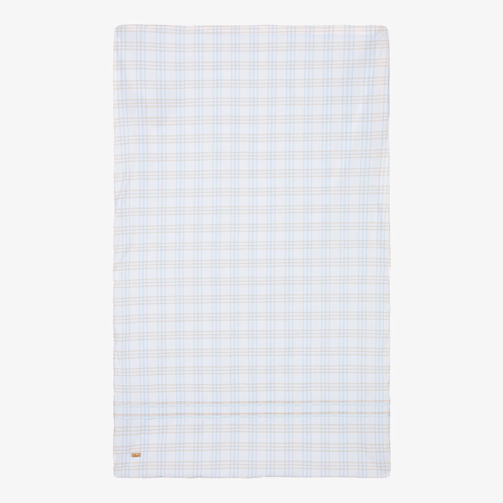 Pureté Du... Bébé - Blau karierte Babydecke (96 cm) | Childrensalon