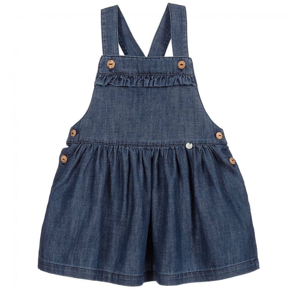 Pureté Du... Bébé - Blue Denim Pinafore Dress | Childrensalon