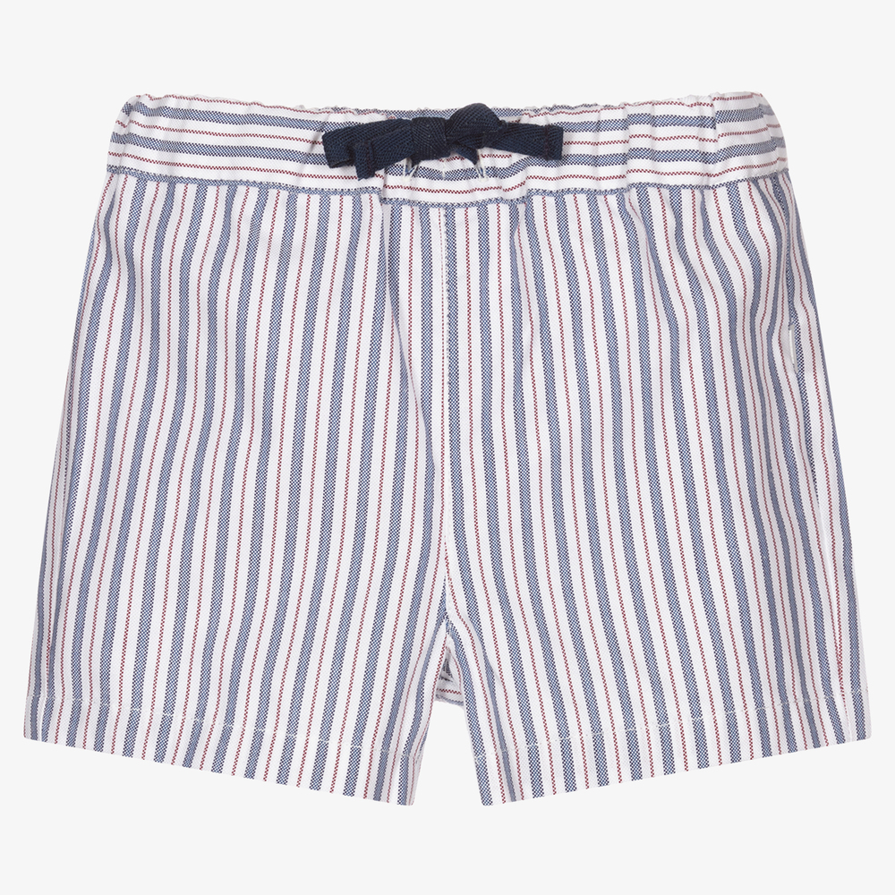 Pureté Du... Bébé - Boys Blue Striped Shorts | Childrensalon