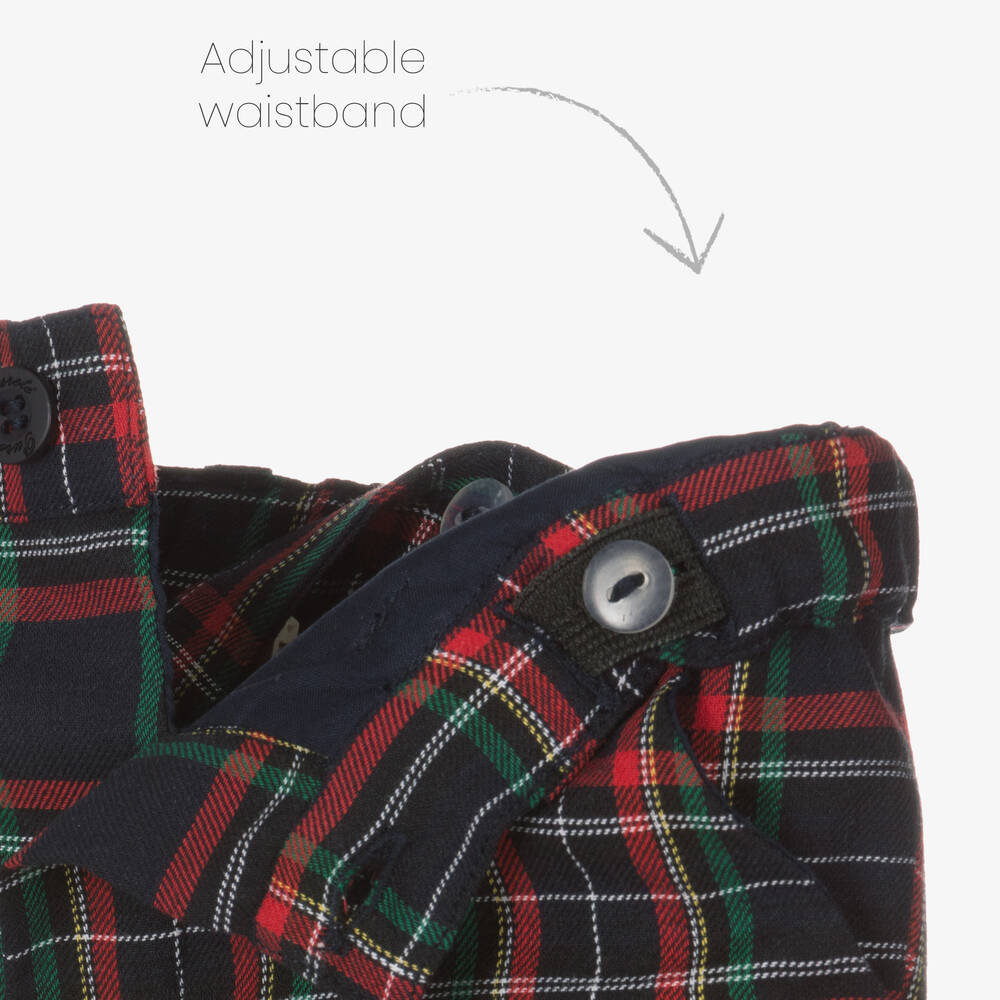 Pureté Du... Bébé-Boys Blue Tartan Shorts Set | Childrensalon Outlet